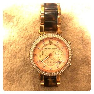 Michael Kors Tortoise and Rose Gold  Link Watch